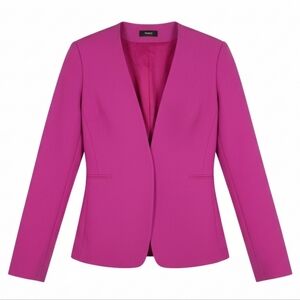 Theory Vibrant Pink Tailored Blazer | Structured Fit, Career Chic